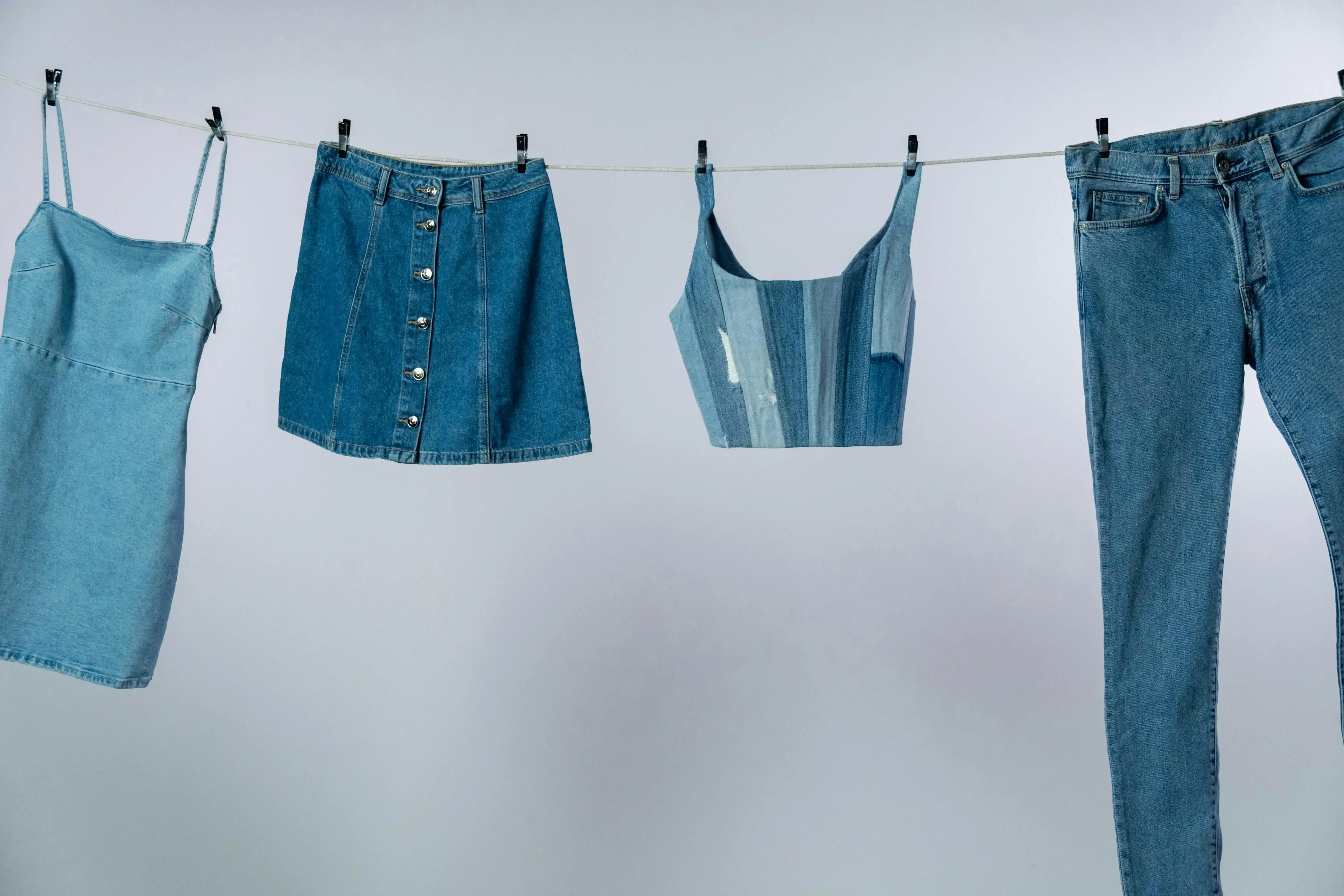 Unisex Denim Dresses, Skirts